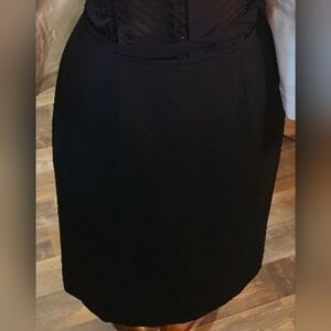 TAHARI PENCIL SKIRT BLACK - OFFICE WORK MIDI